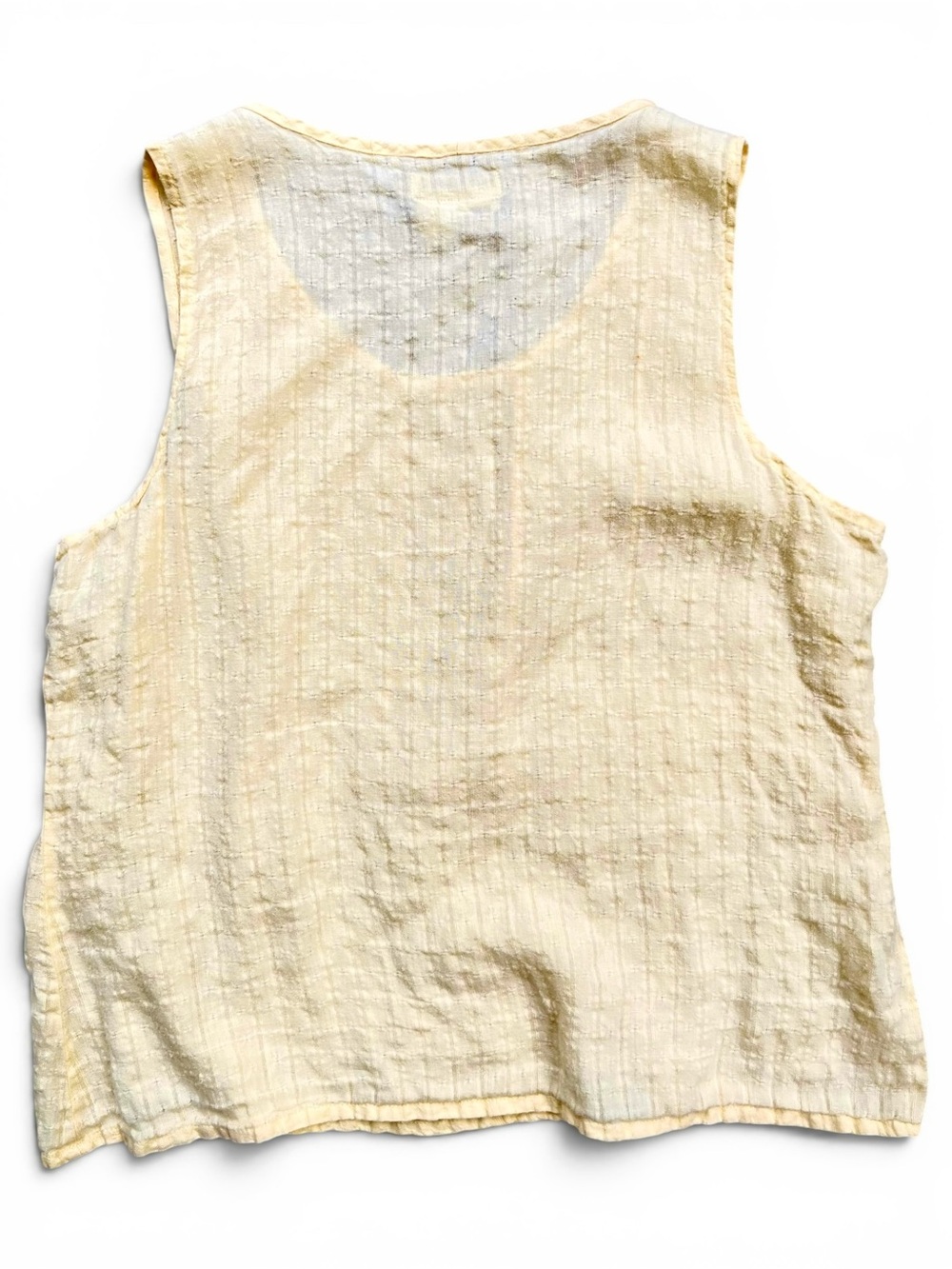 Vintage FLAX 100% Linen Two Piece Set | Buttercream Yellow | Sizes L/M EUC - Picture 3 of 8